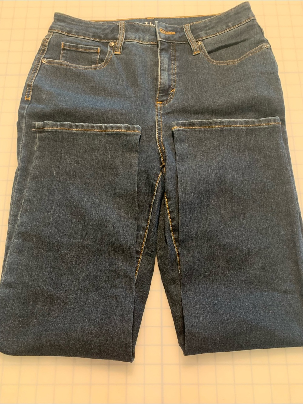 Style &Co Straight-Leg Dark Blue Jeans